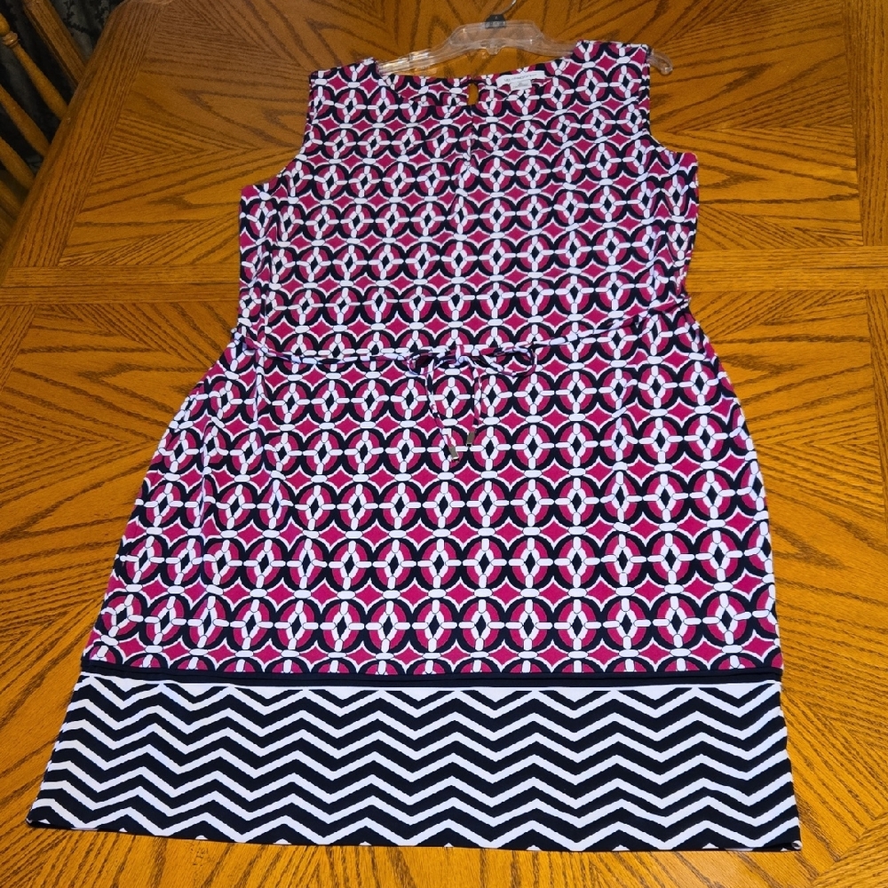 Liz Claiborne Pink and Black Geometric Kids Dress